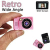 Mini caméra espion rose vintage avec objectif grand angle