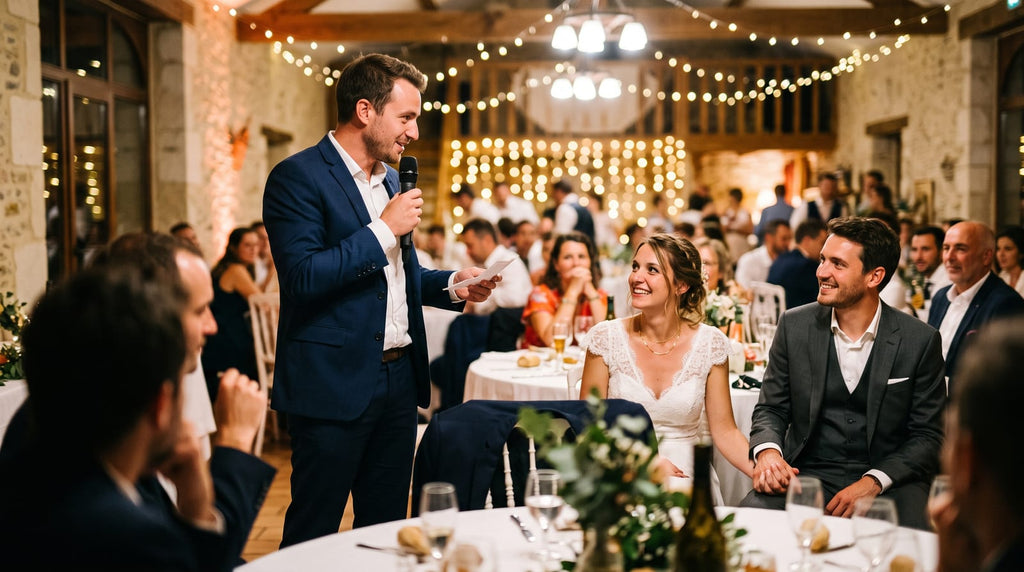 Discours de témoin de mariage : 15 exemples courts, drôles ou émouvants, et la méthode pour l'écrire