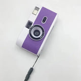 Appareil photo compact retro vintage Blanc-Noir-Violet / Appareil photo (film couleur 12 poses)