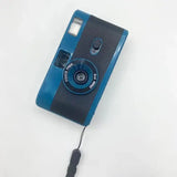 Appareil photo compact retro vintage Bleu-Noir / Appareil photo (film couleur 12 poses)