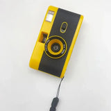 Appareil photo compact retro vintage Jaune-Noir / Appareil photo (film couleur 12 poses)