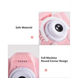 Appareil photo enfant 7 ans pink and white device with round camera lens