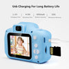 Appareil photo enfant 7 ans couleur bleu clair avec écran LCD et charge USB