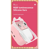 Accessoire en silicone rose et blanc avec éclairage RGB pour Appareil photo enfant 9 ans