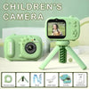 Appareil photo enfant vintage Vert / Inclut une carte de 32 Go