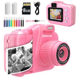 Appareil photo instantané enfant rose avec écran LCD et accessoires inclus