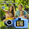 Appareil photo instantané enfant bleu avec écran selfie avant pour enfants