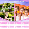 Interface d’application photo multifonctionnelle avec effets et options en rose