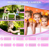 Interface d’application photo multifonctionnelle avec effets et options en rose