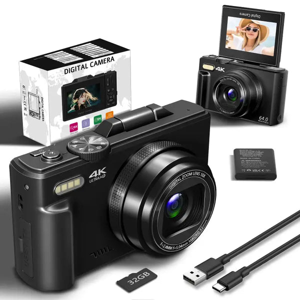 Caméra 4K - 64MP avec Zoom 18X et WiFi