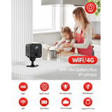 Caméra de sécurité cube noir Mini camera 4G avec batterie et stockage cloud