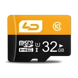 Carte mémoire microSD 32 Go avec design orange et noir pour Mini Camera 4G