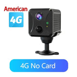 Caméra de sécurité 4G noire avec support de montage et lentille pour Mini camera 4g