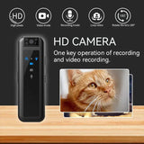 Caméra HD noire avec enregistrement à bouton unique Mini camera de surveillance