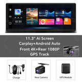 mini camera de surveillance voiture Dual Lens - GPS / No TF Card
