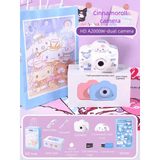 Appareil photo enfant Cinnamoroll blanc et pastel avec décorations mignonnes